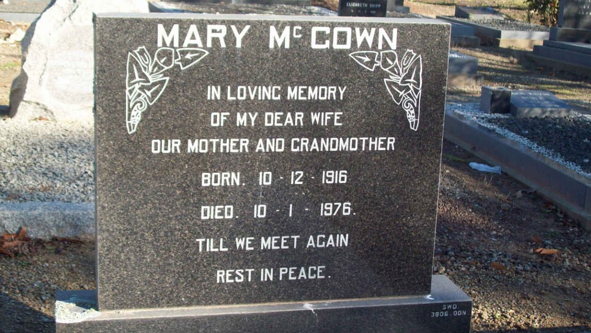McGOWN Mary 1916-1976