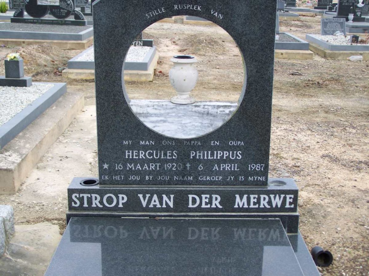 MERWE Hercules Philippus, Strop van der 1920-1987