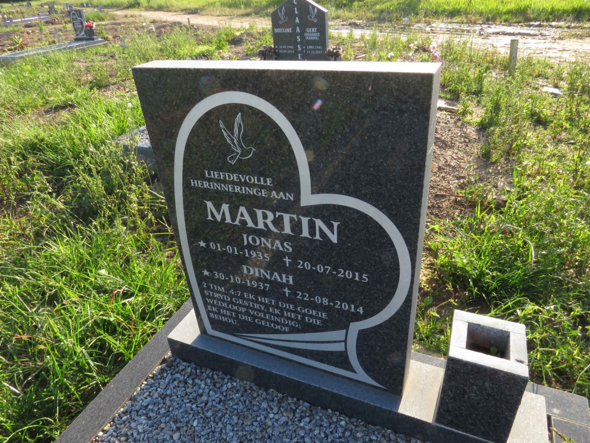 MARTIN Jonas 1935-2015 & Dinah 1937-2014
