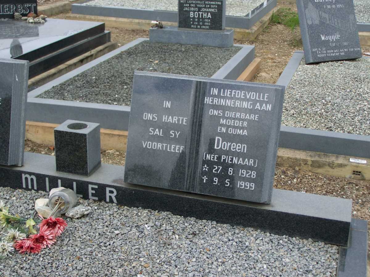 MILLER Bernard Raymond 1925-1993 &amp; Doreen PIENAAR 1928-1999
