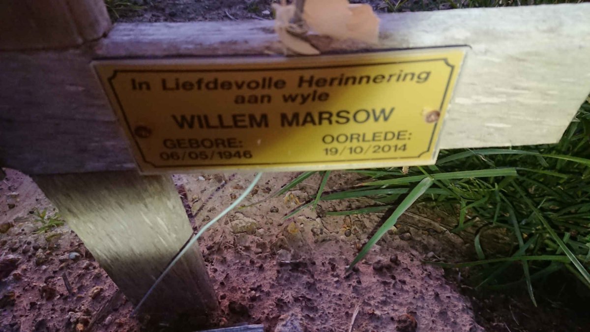 MARSOW Willem 1946-2014