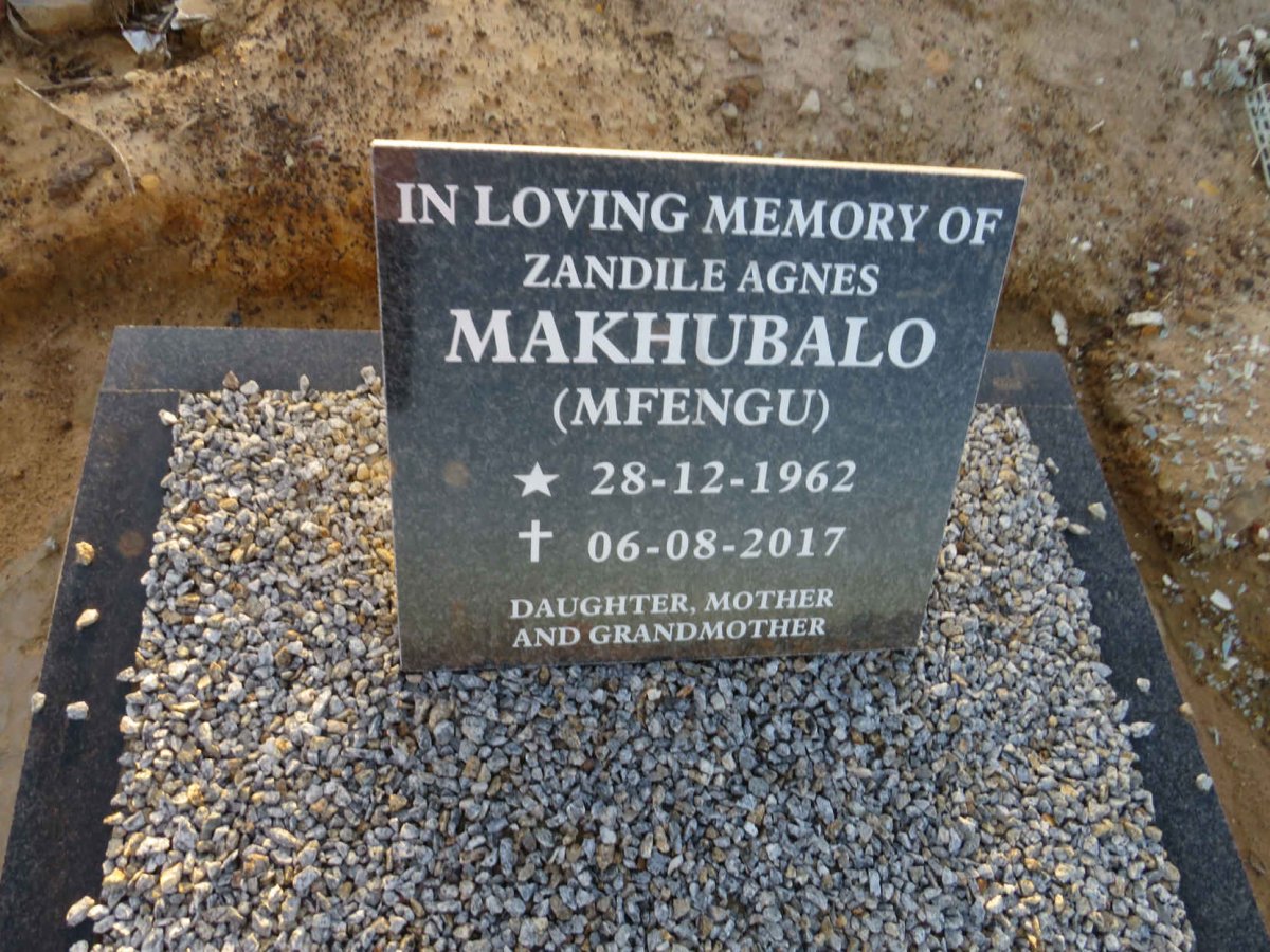 MAKHUBALO Zandile Agnes 1962-2017
