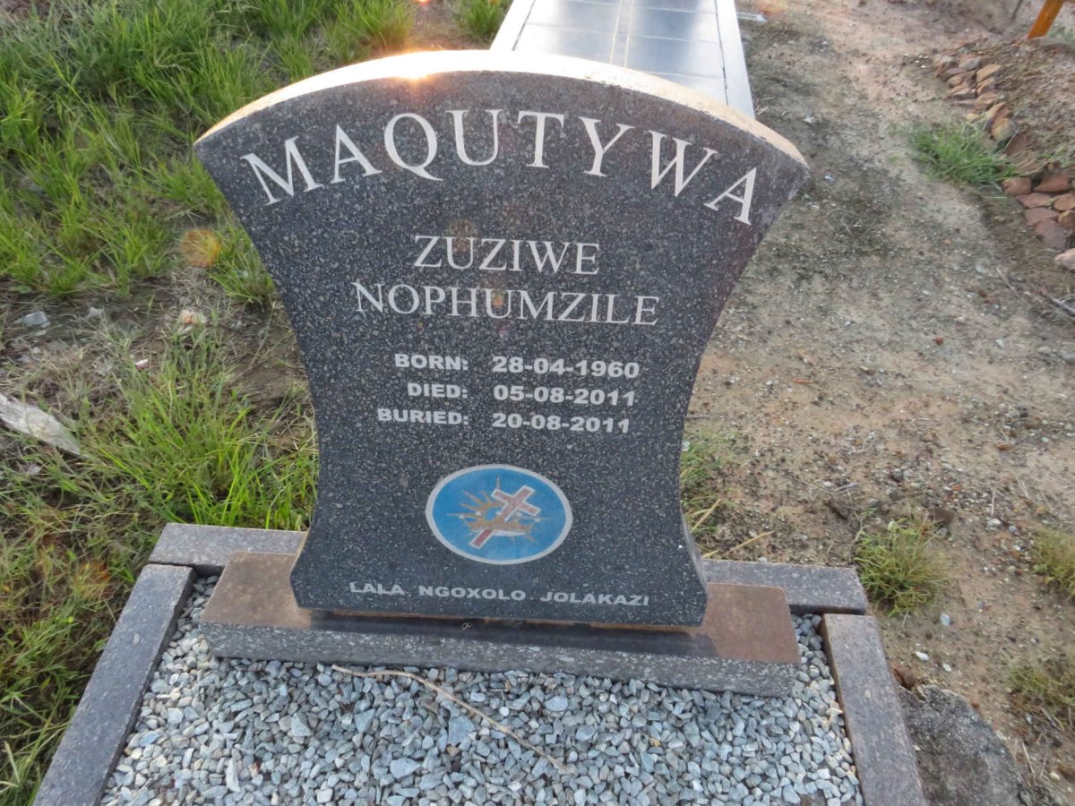 MAQUTYWA Zuziwe Nophumzile 1960-2011