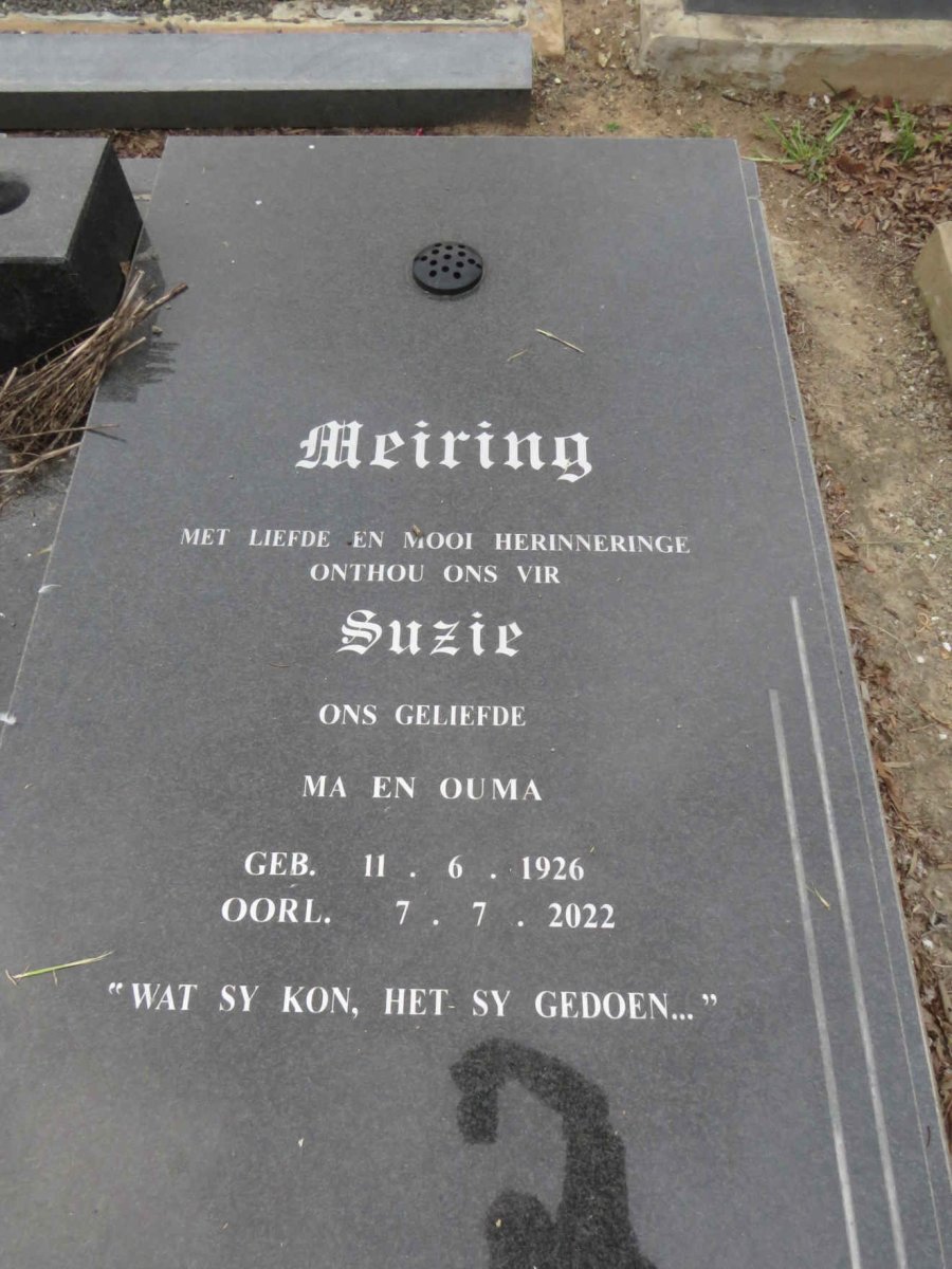 MEIRING Suzie 1926-2022