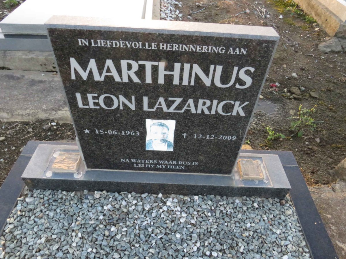 MARTHINUS Leon Lazarick 1963-2009