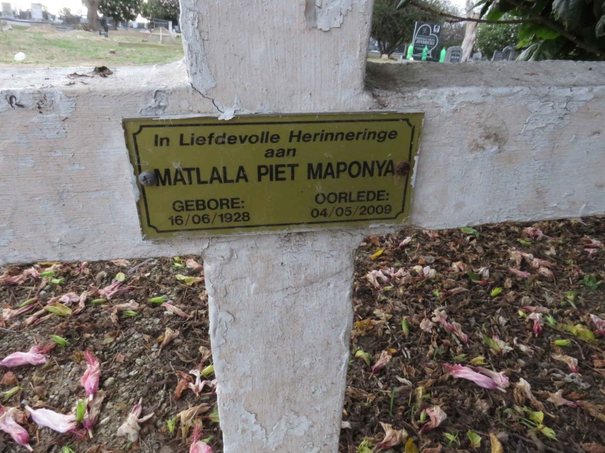 MAPONYA Matlala Piet 1928-2009