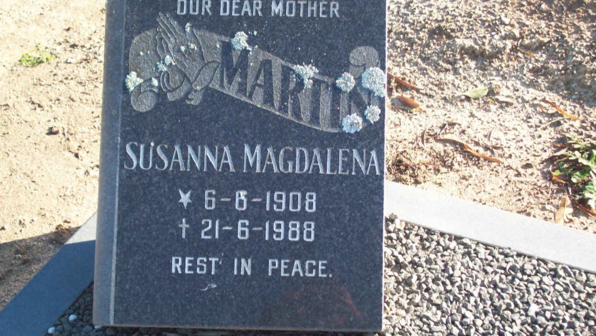 MARTIN Susanna Magdalena 1908-1988