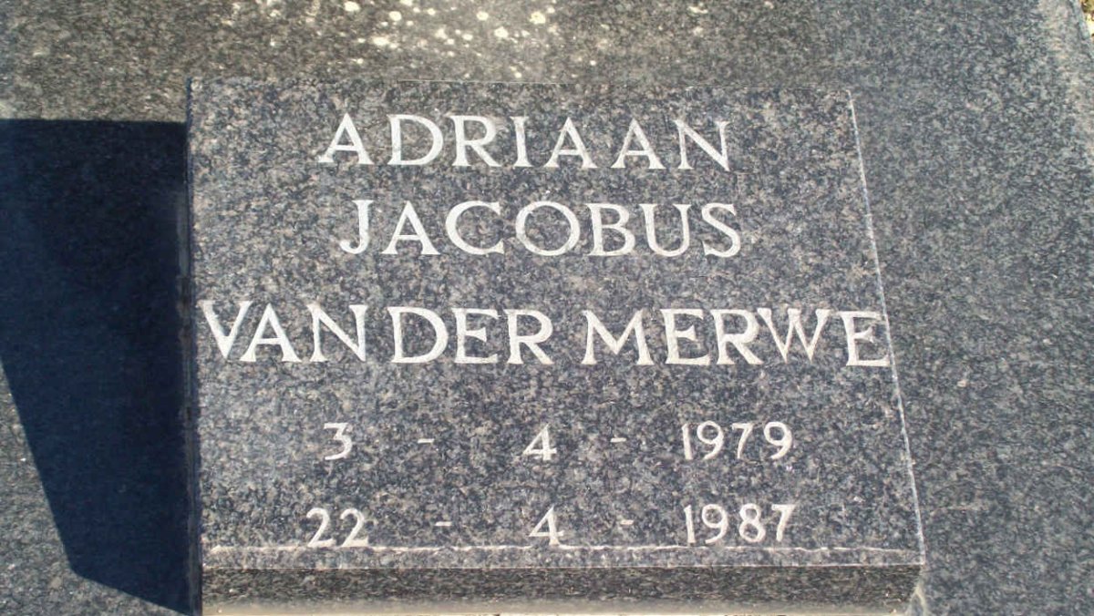 MERWE Adriaan Jacobus, van der 1979-1987