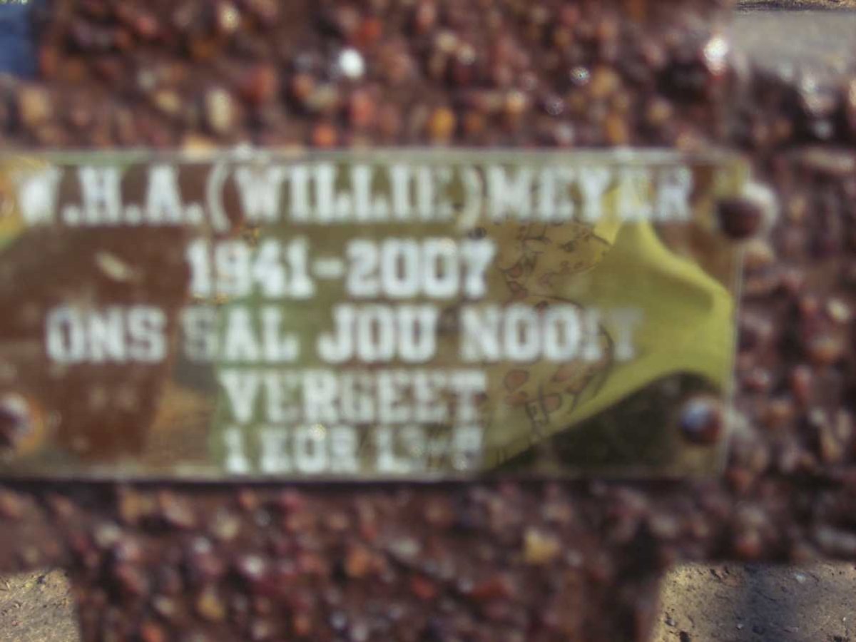 MEYER W.H.A. 1941-2007