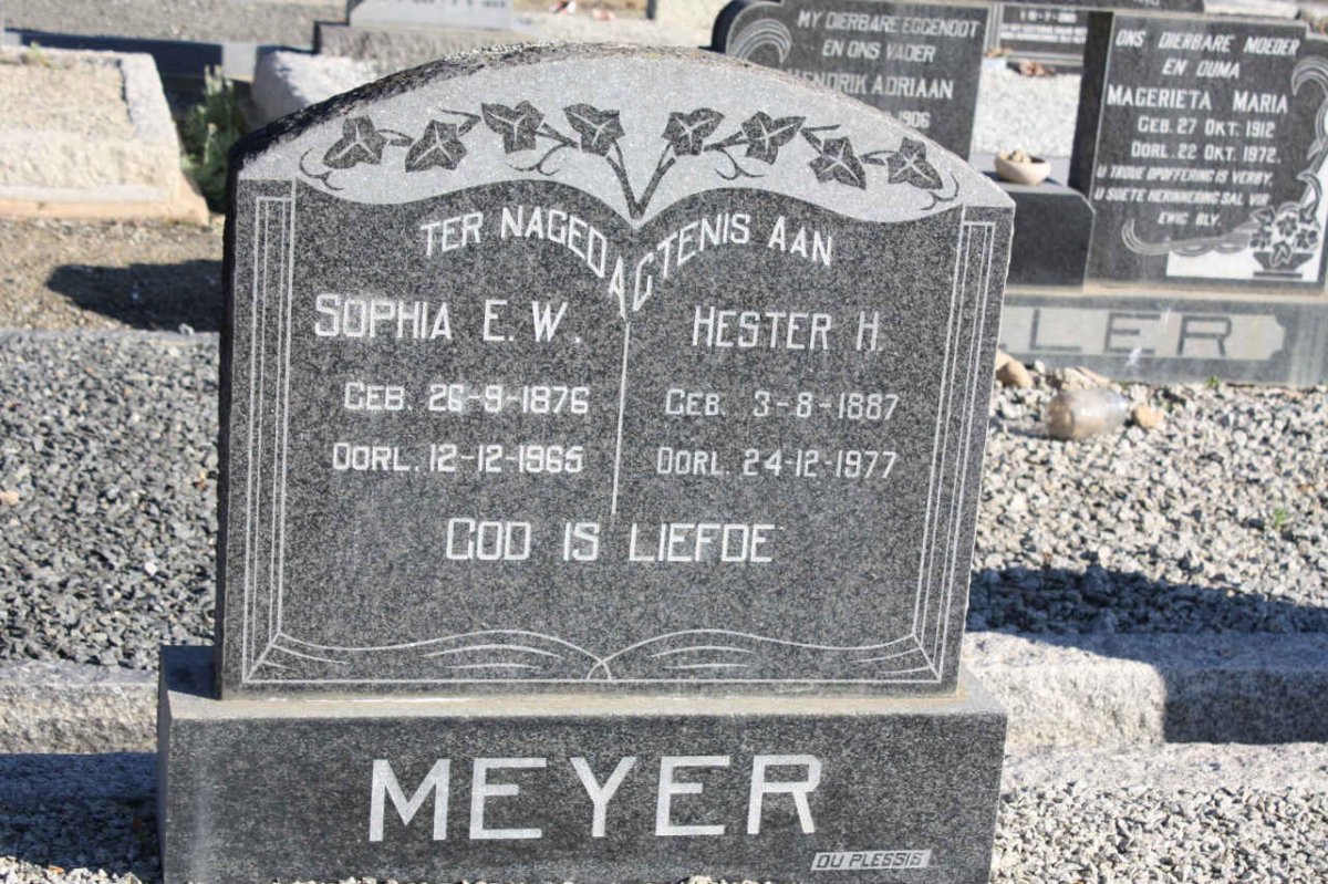 MEYER Sophia E.W. 1876-1965 :: MEYER Hester H. 1887-1977