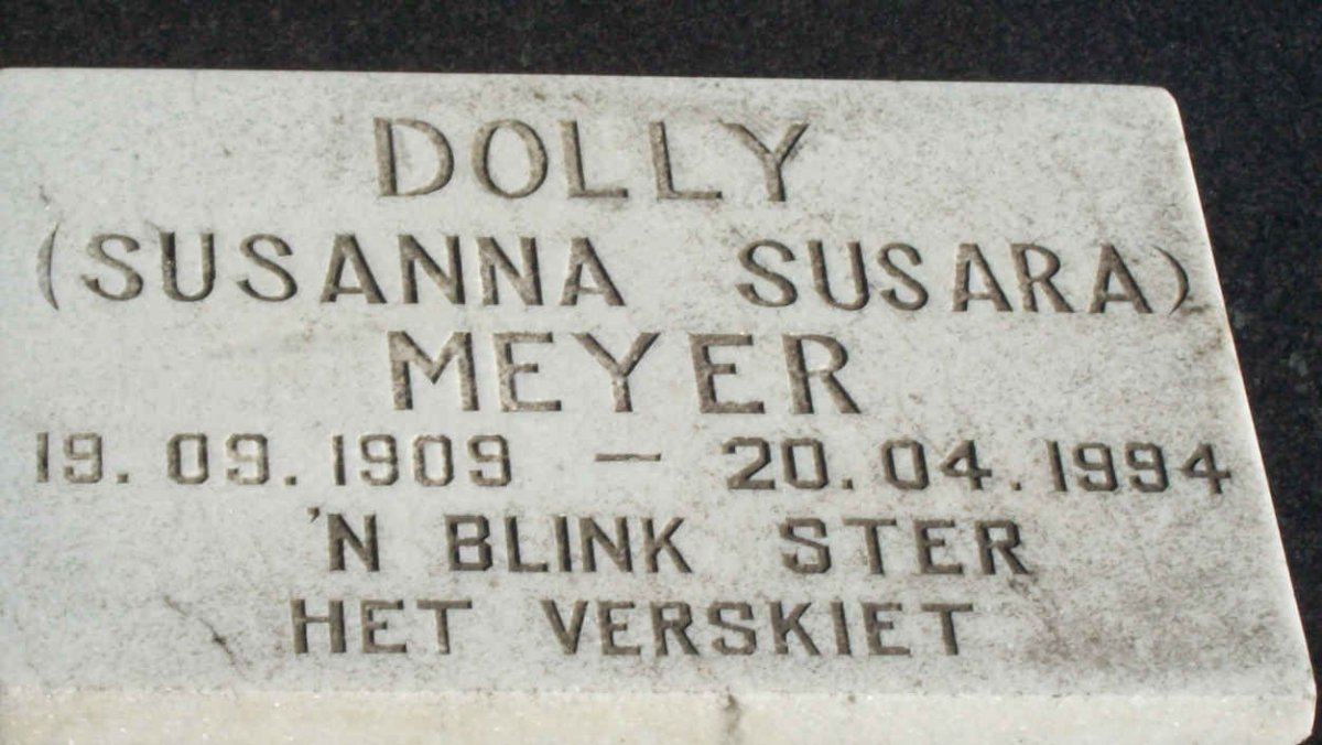 MEYER Susanna Susara 1909-1994
