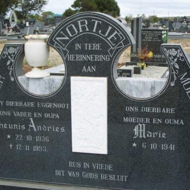 NORTJE Theunis Andries 1936-1993 &amp; Marie 1941-