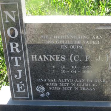 NORTJE C.P.J. 1925-1999