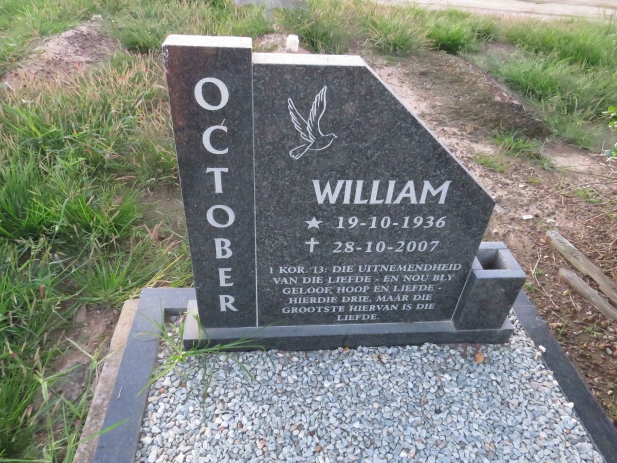 OCTOBER William 1936-2007