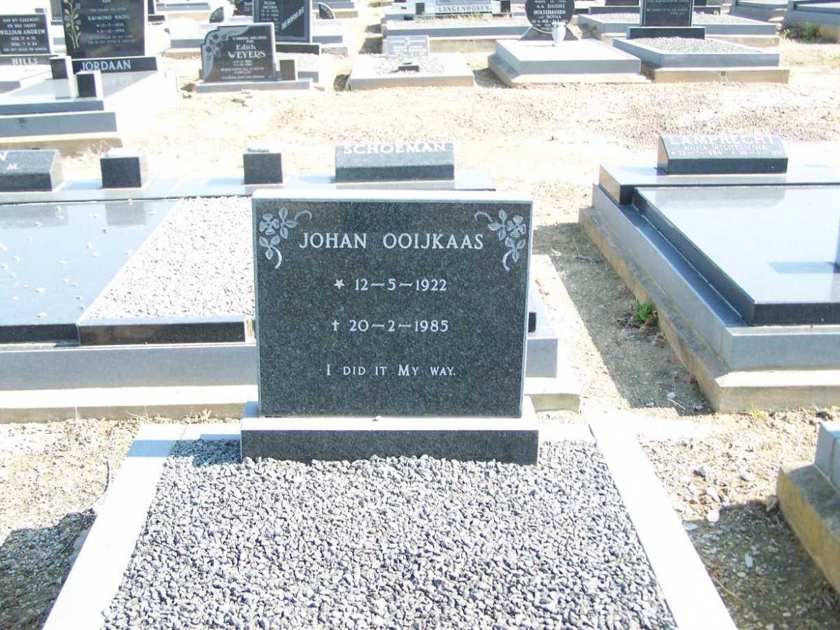 OOIJKAAS Johan 1922-1985