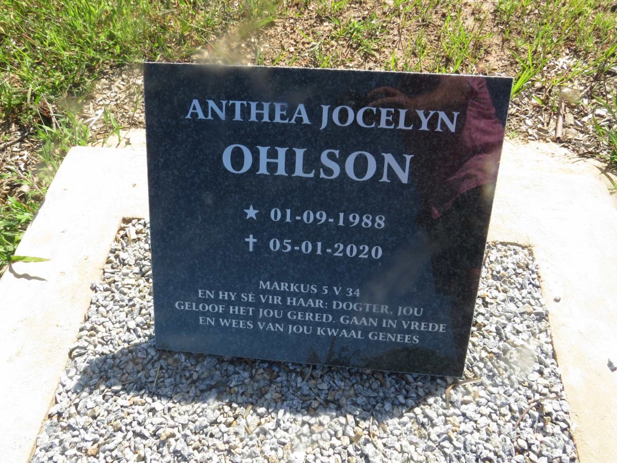 OHLSON Anthea Jocelyn 1988-2020