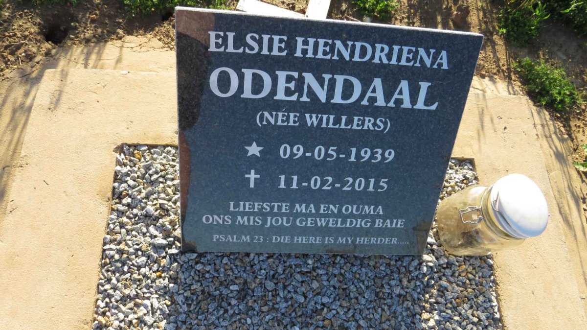 ODENDAAL Elsie Hendriena nee WILLERS 1939-2015