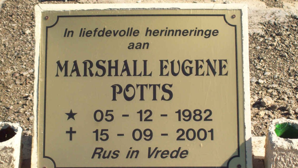 POTTS Marshall Eugene 1982-2001