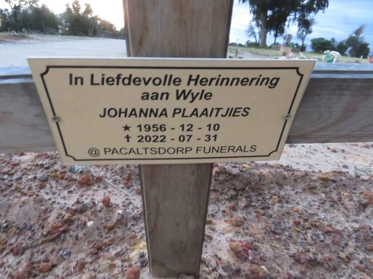 PLAAITJIES Johanna 1956-2022