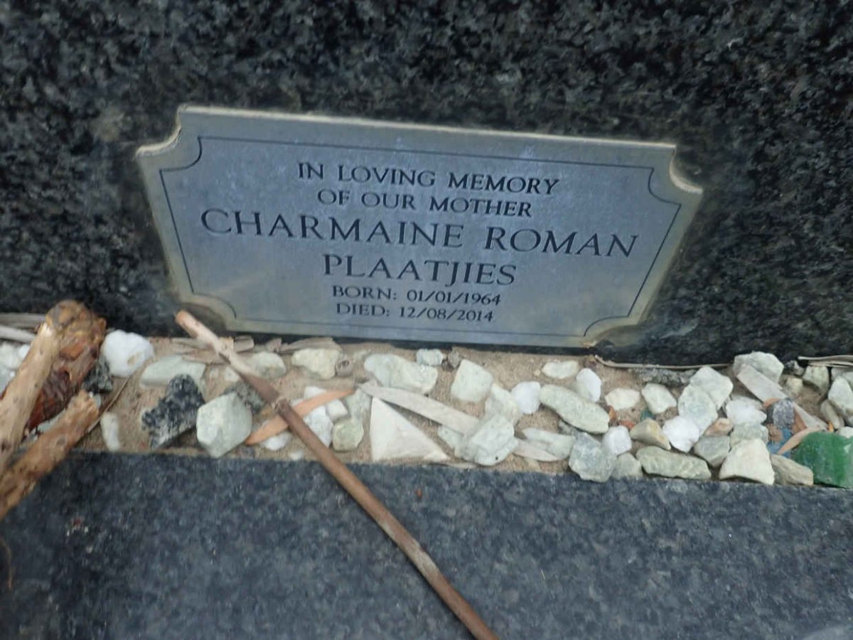 PLAATJIES Charmaine Roman 1964-2014