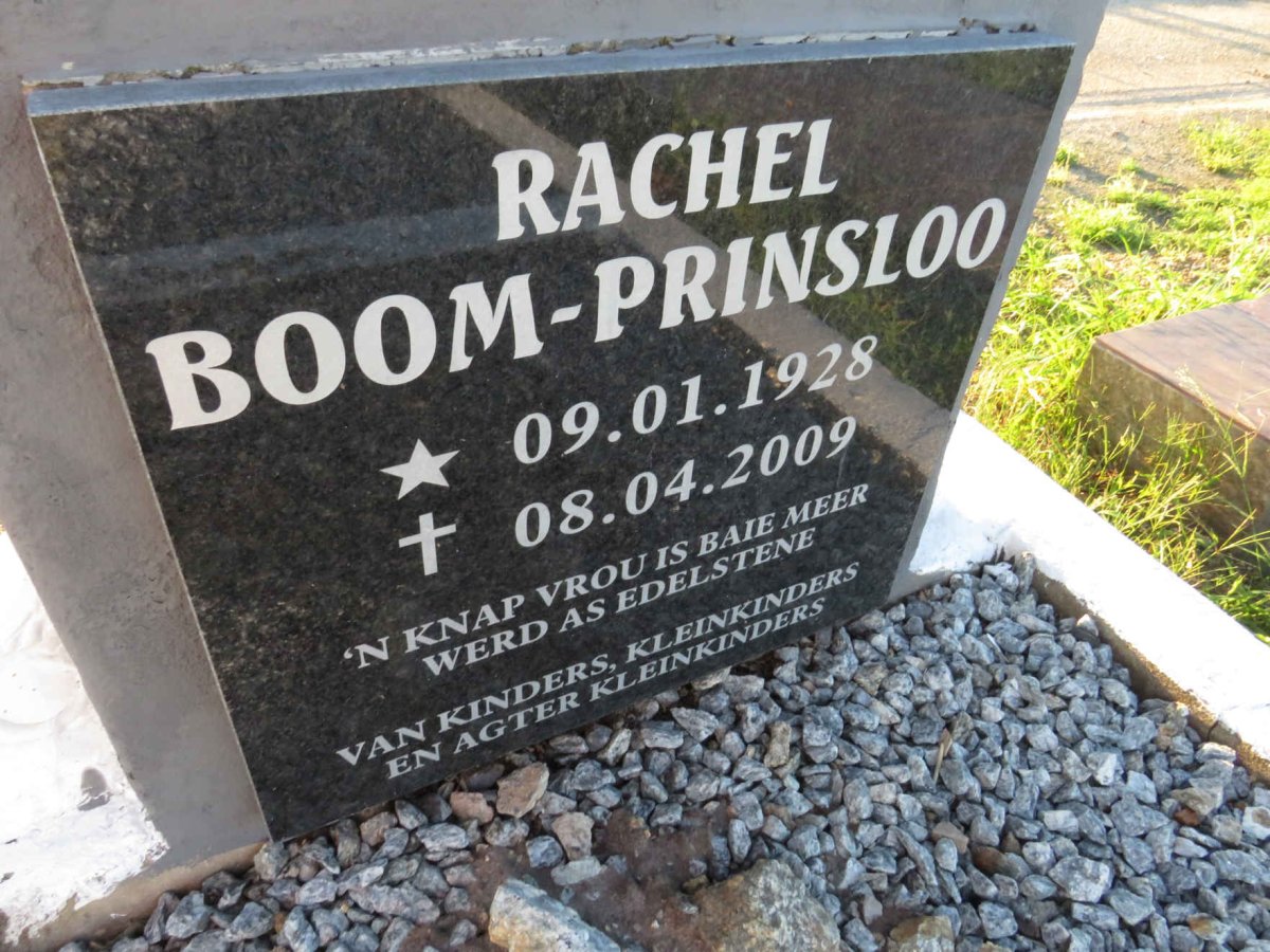 PRINSLOO Rachel, BOOM- 1928-2009