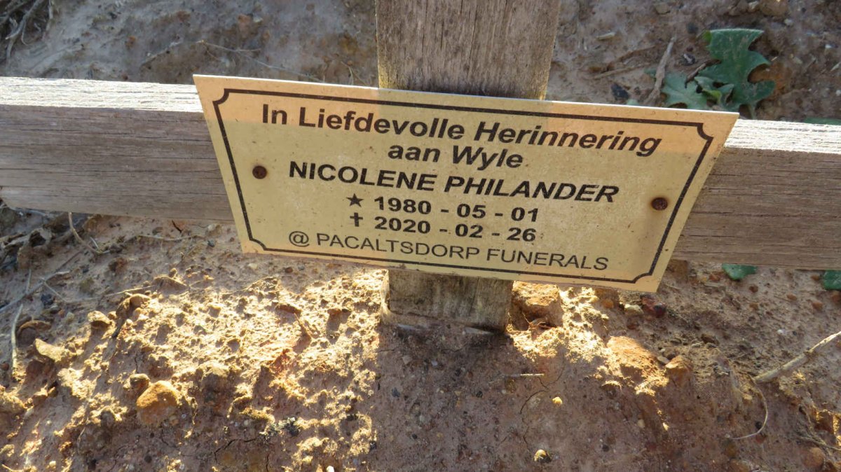 PHILANDER Nicolene 1980-2020