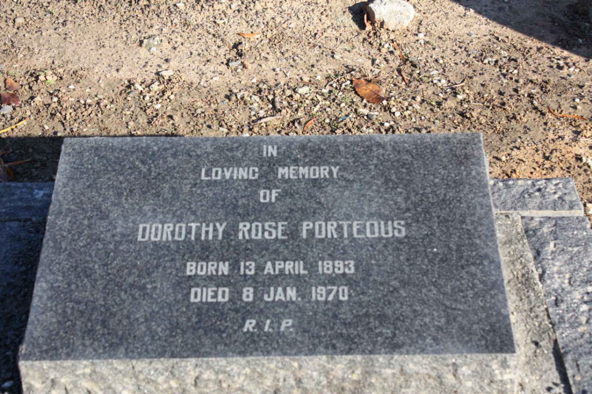 PORTEOUS Dorothy Rose 1893-1970