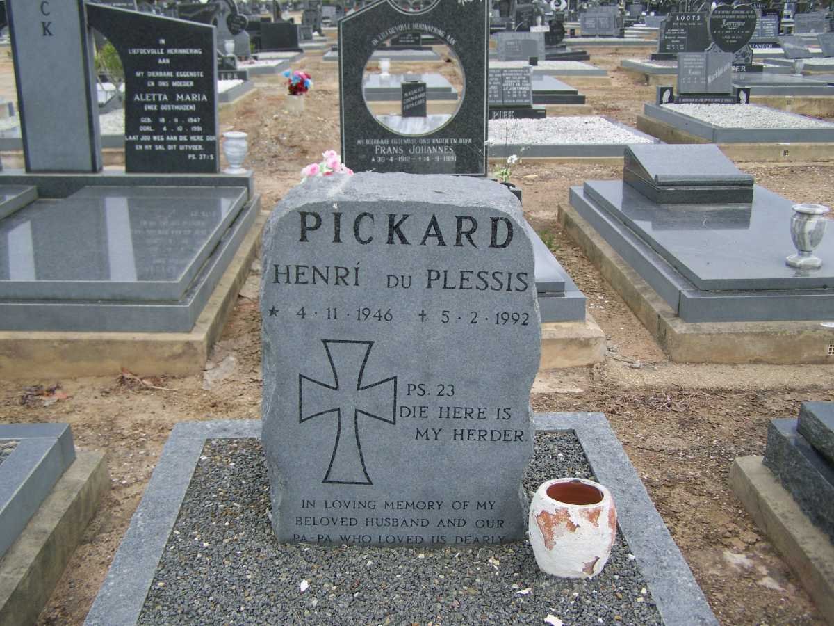 PICKARD Henri du Plessis 1946-1992