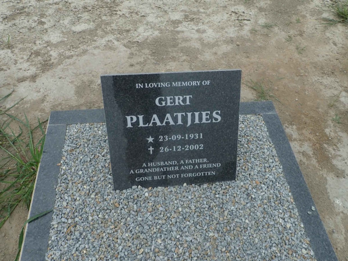 PLAATJIES Gert 1931-2002
