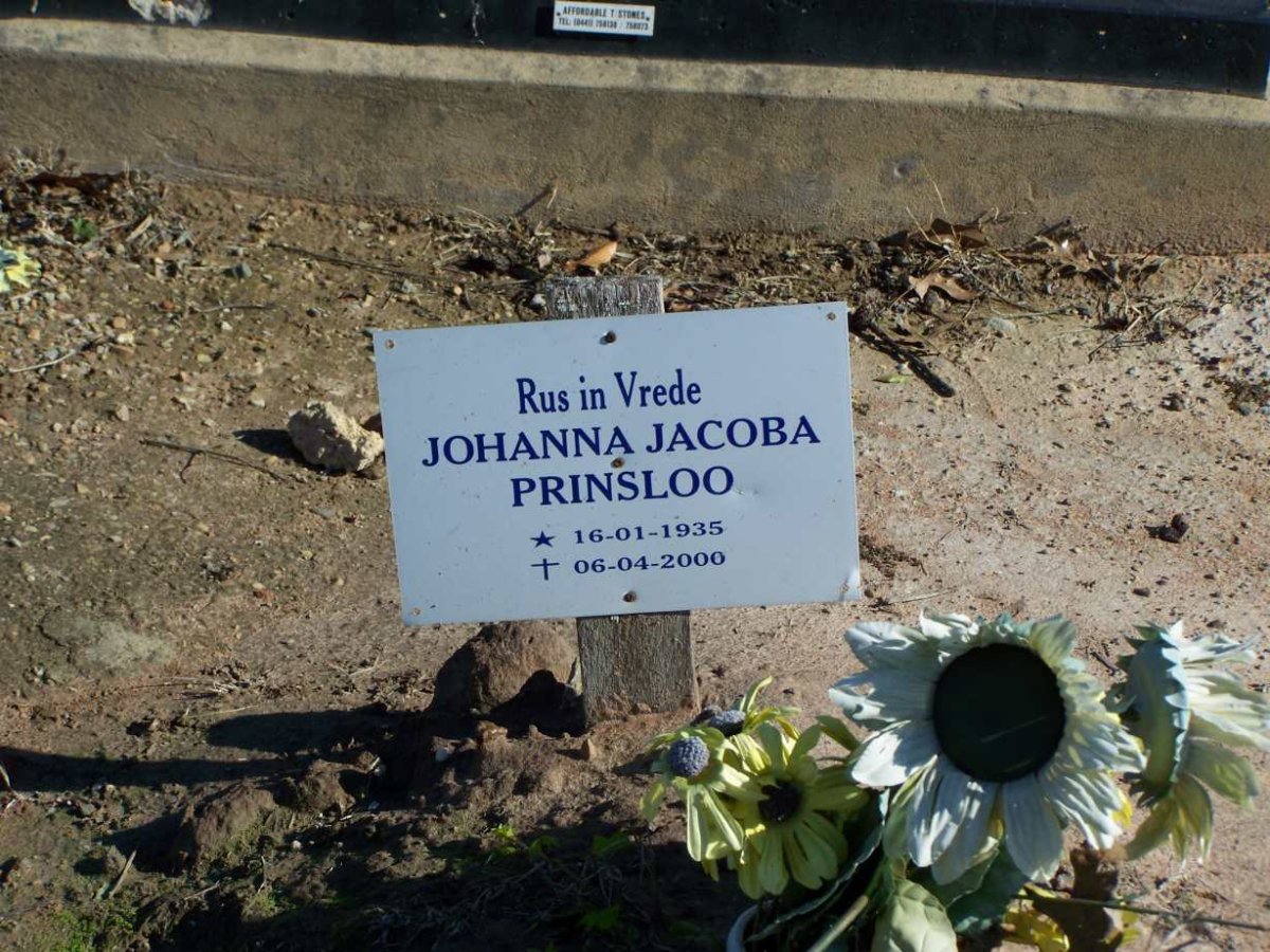 PRINSLOO Johanna Jacoba 1935-2000