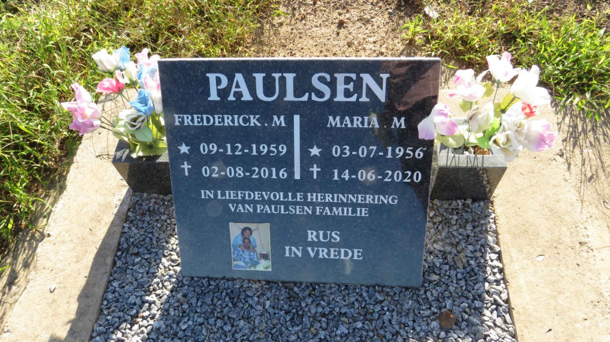 PAULSEN Frederick M 1959-2016 & Maria M. 1956-2020