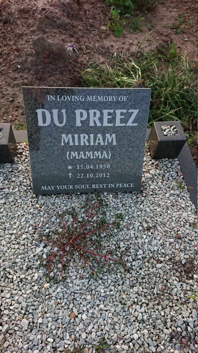 PREEZ Miriam, du 1950-2012
