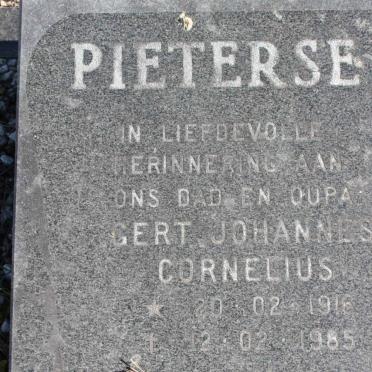 PIETERSE Gert Johannes Cornelius 1916-1985
