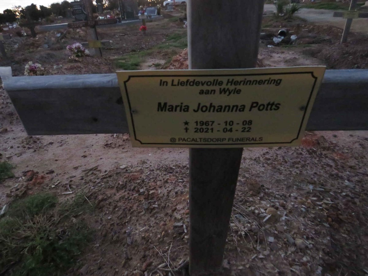 POTTS Maria Johanna 1967-2021