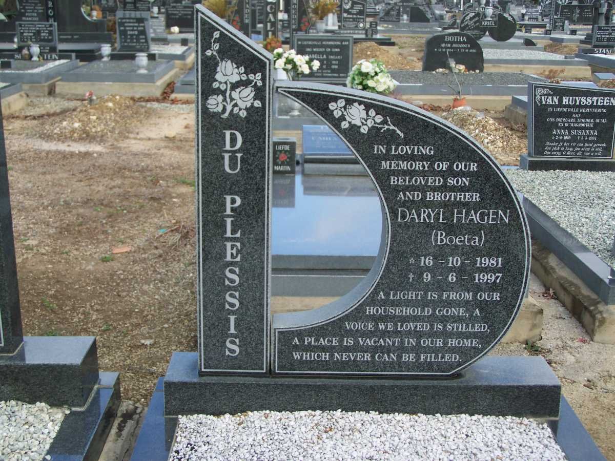PLESSIS Daryl Hagen, du 1981-1997