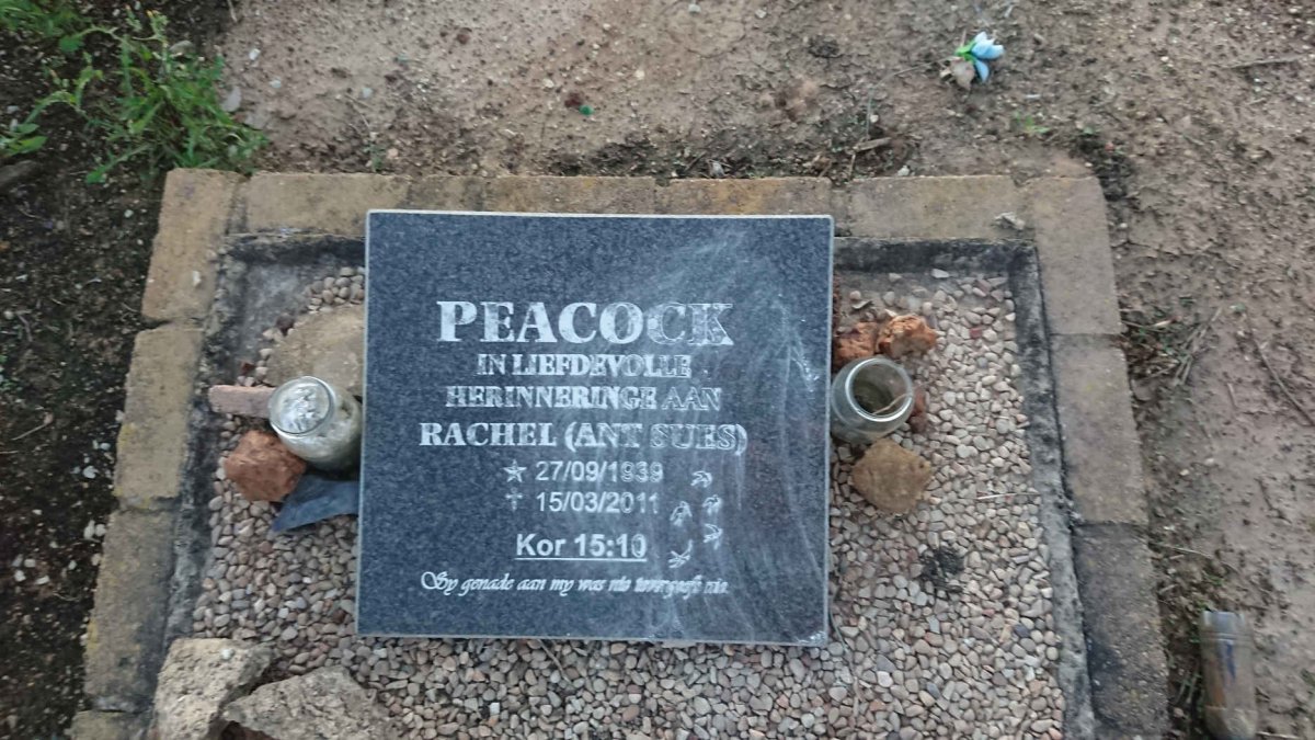 PEACOCK Rachel 1939-2011