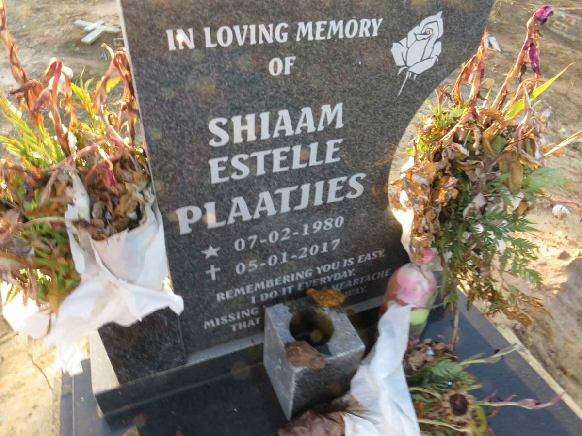 PLAATJIES Shiaam Estelle 1980-2017