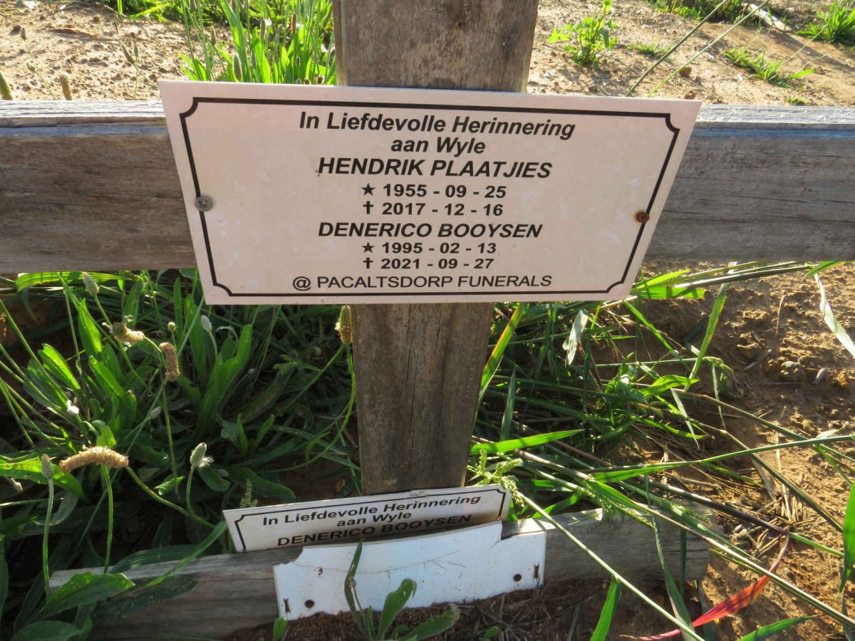 PLAATJIES Hendrik 1955-2017 :: BOOYSEN Denerico 1995-2021