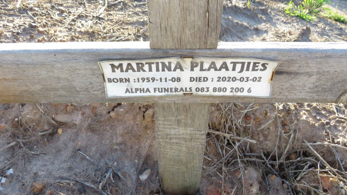 PLAATJIES Martina 1959-2020