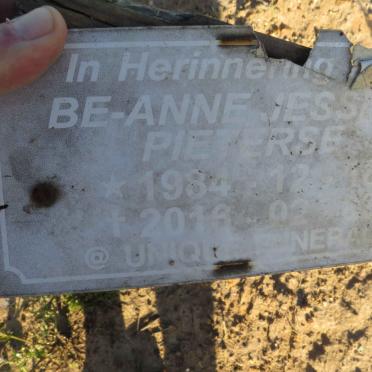 PIETERSE Be-Anne Jessi?a 1984-2016