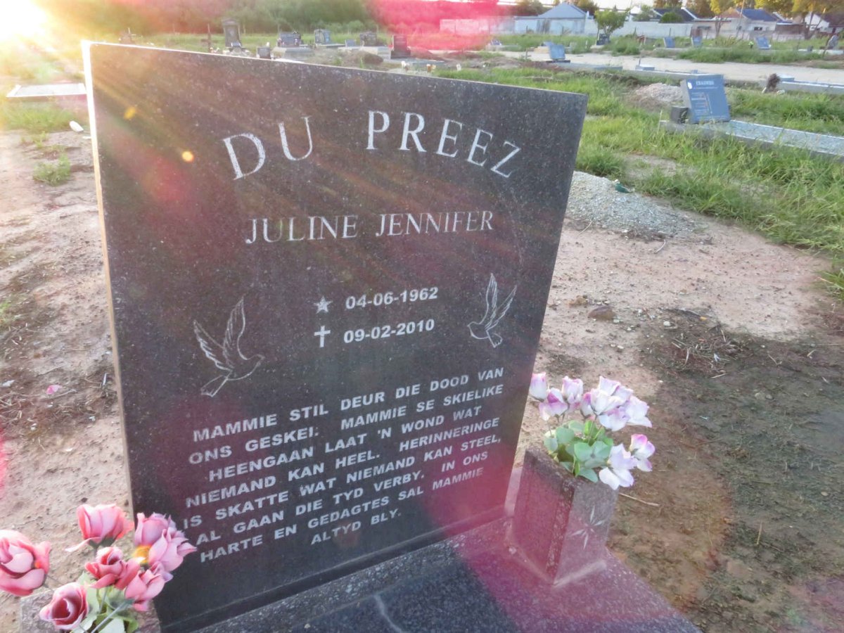 PREEZ Juline Jennifer, du 1962-2010
