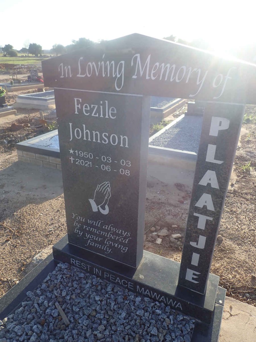 PLAATJIE Fezile Johnson 1950-2021