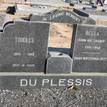 PLESSIS Toodles, du 1903-1969 &amp; Bella HOLTZKAMPF 1906-1968