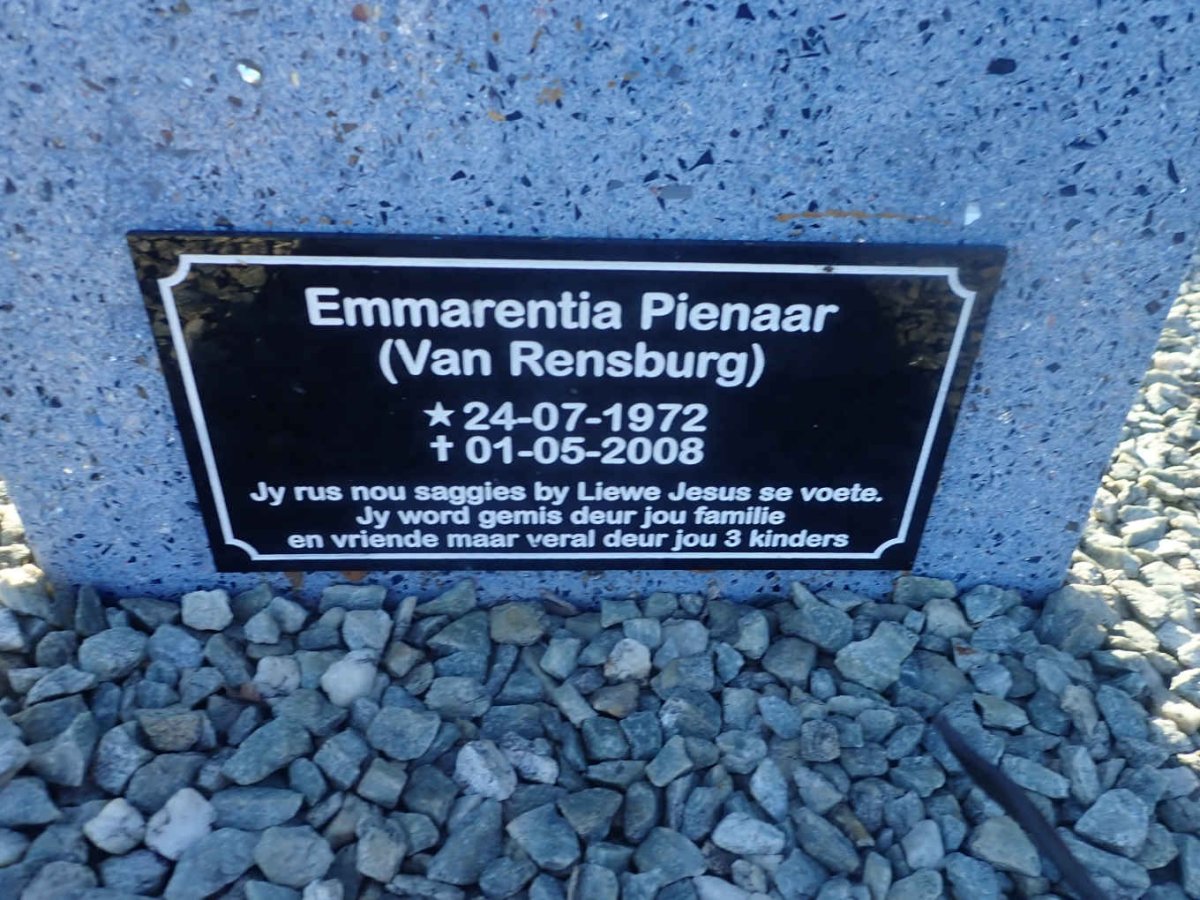 PIENAAR Emmarentia nee VAN RENSBURG 1972-2008
