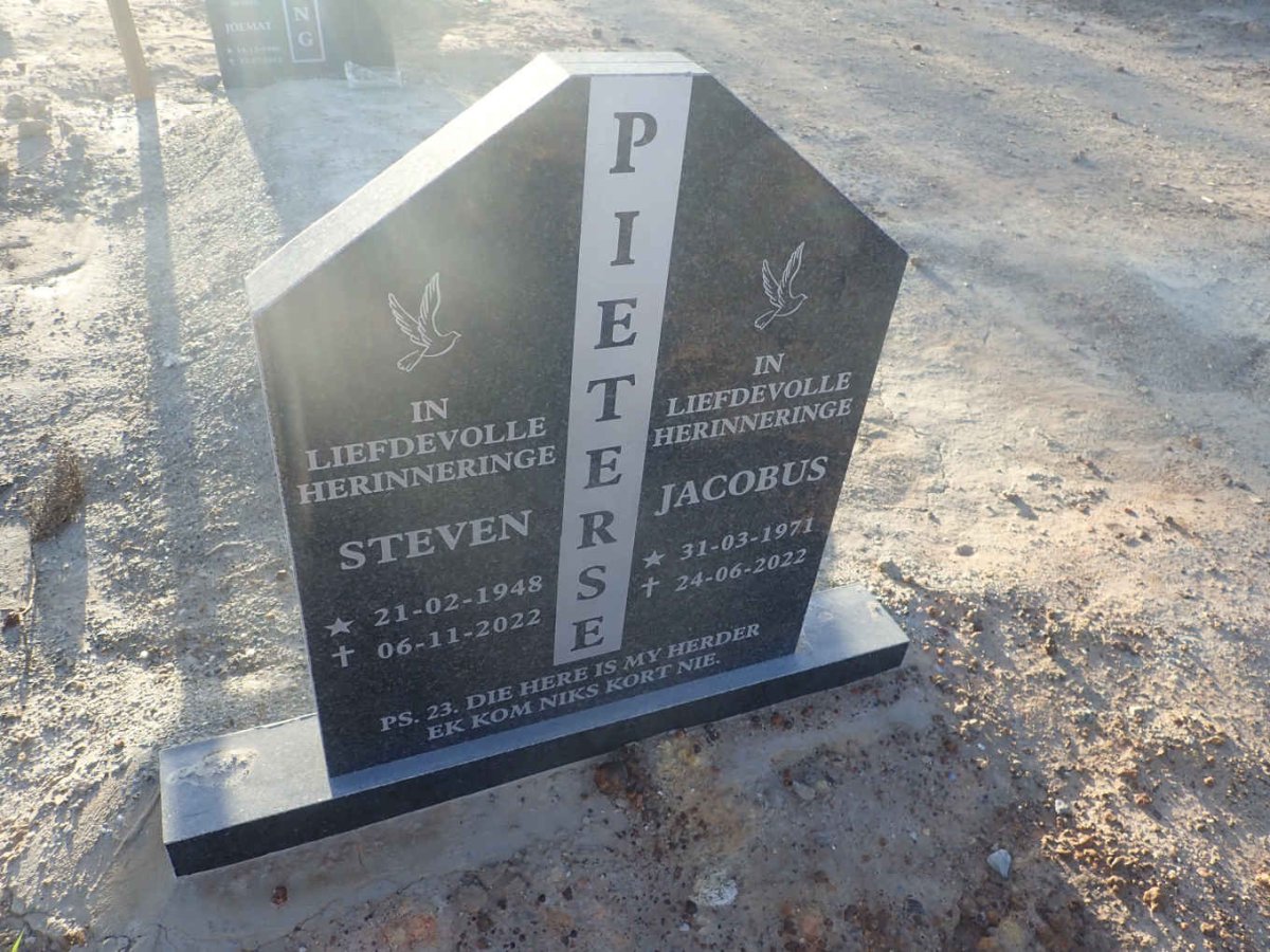 PIETERSE Steven 1948-2022 :: PIETERSE Jacobus 1971-2022
