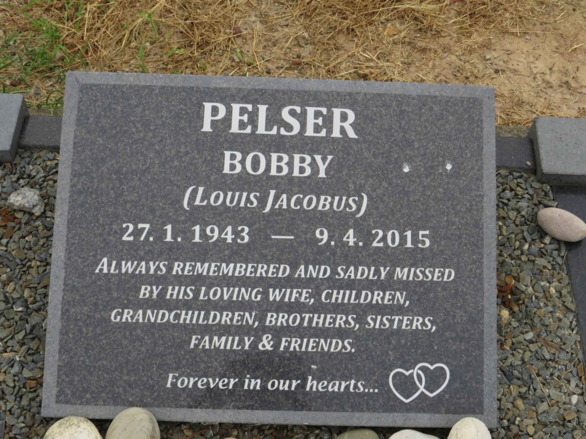 PELSER Louis Jacobus 1943-2015