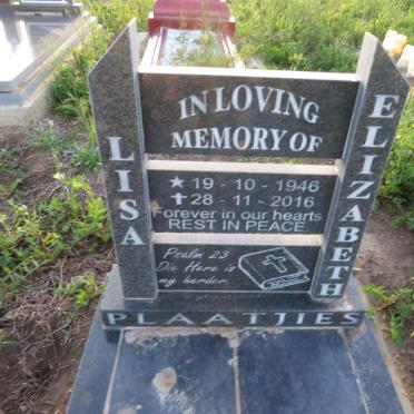 PLAATJIES Lisa Elizabeth 1946-2016