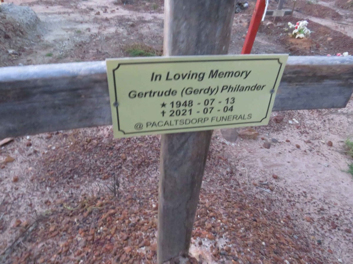 PHILANDER Gertrude 1948-2021 