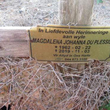 PLESSIS Magdalena Johanna, du 1962-2019