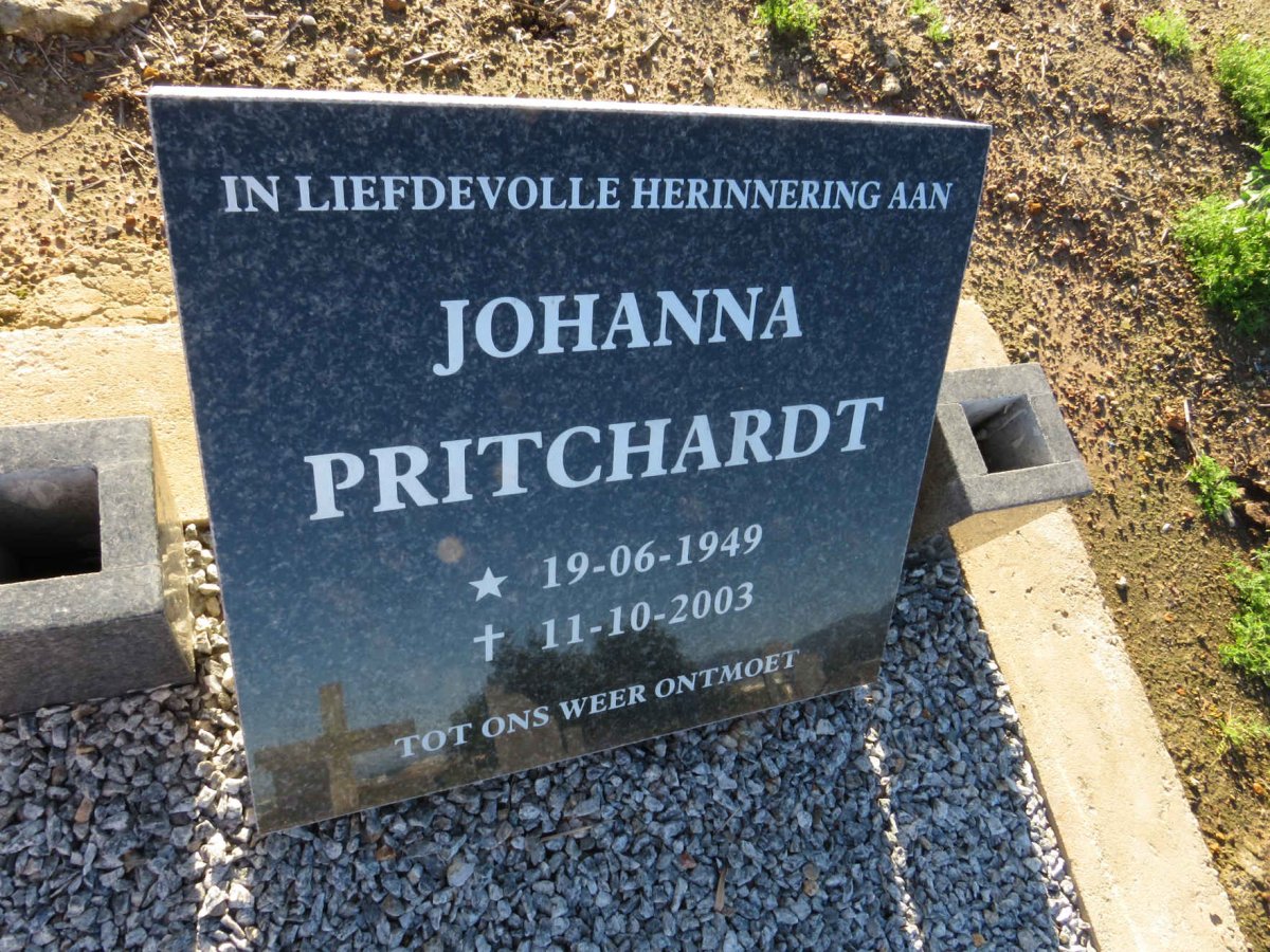 PRITCHARDT Johanna 1949-2003